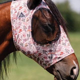Máscara antimoscas PROFESSIONAL´S CHOICE comfort fit, con orejas, estampado cowgirl talla COB - Imagen 1